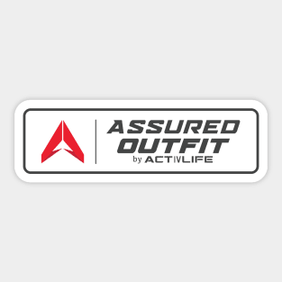 Assured Outfit by Activlife Wear Tagline Logo Sports Branding Sticker